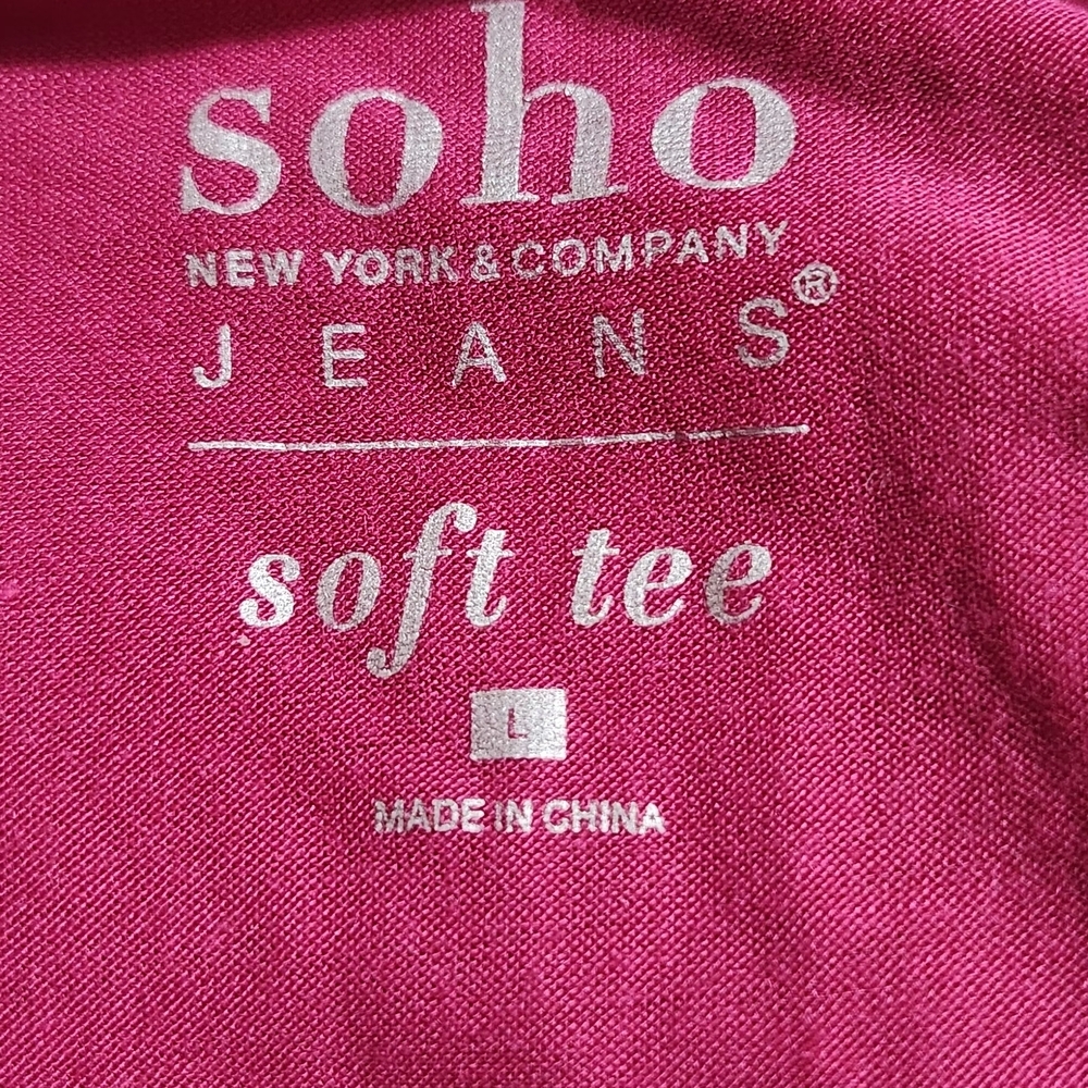 Soho Deep Red Crisscross V-Neck Blouse - Picture 5 of 7